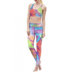 Women Color Print Yoga Set